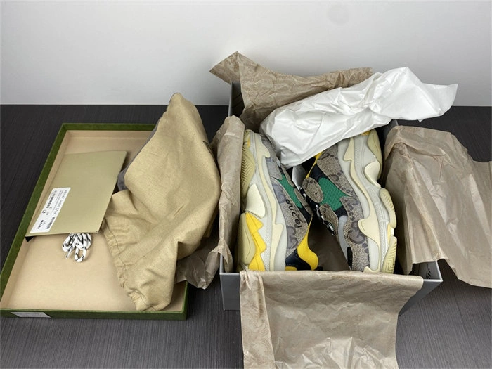 Popular Gocci x BLCG The Hacker Project Triple S Beige Green Yellow 681067 UMO20 4435