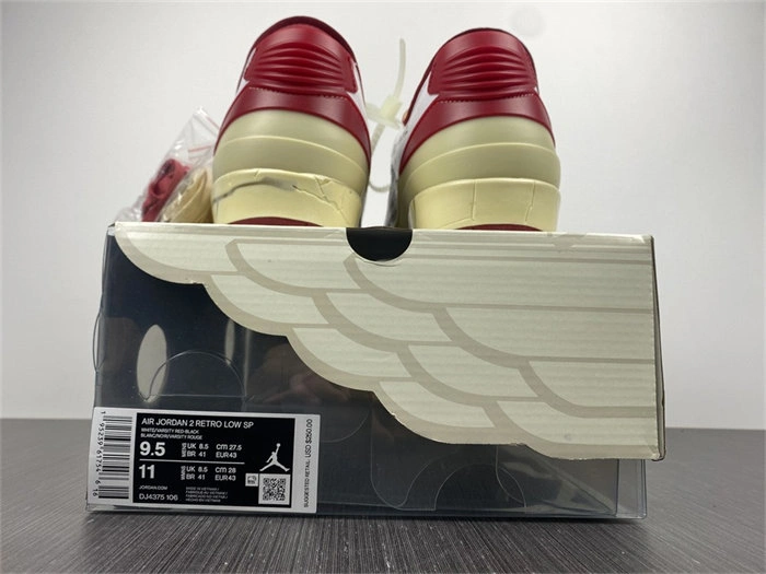 Jordan2 SP Off-White White Red DJ4375- HighQuality 3789