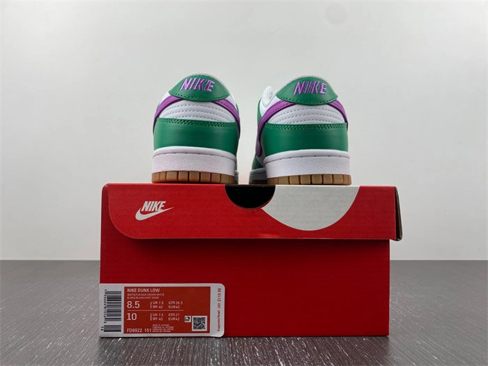 Nike Dunk Low White Stadium Green Fuchsia  FD9922- DailyWear 4610